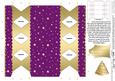 Gold Snowballs Cracker Shaped Treat or Favour Box