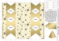Gold Snowflakes Cracker Shaped Treat or Favour Box