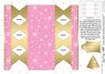 Gold Snowflakes Cracker Shaped Treat or Favour Box