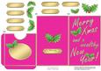 Elegant Christmas Holly Lottery Wallet Card