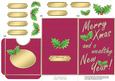 Elegant Christmas Holly Lottery Wallet Card