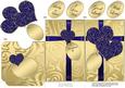 Elegant Romantic Hearts Lottery Wallet Card