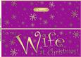 Large Dl to My Wife Christmas Quick Cut and Fold Card