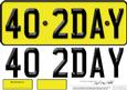 Large Dl 40th Birthday Novelty Number Plate and 3D Decoupage