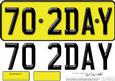 Large Dl 70th Birthday Novelty Number Plate and 3D Decoupage