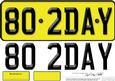 Large Dl 80th Birthday Novelty Number Plate and 3D Decoupage