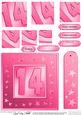 14th Bright Metallic Age Quick Card with Twisted Pyramage