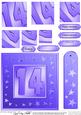 14th Bright Metallic Age Quick Card with Twisted Pyramage