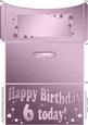 6th Birthday Metallic Age Money or Gift Wallet and Card
