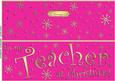 Large Dl to My Teacher Christmas Quick Cut and Fold Card
