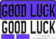 Large Dl Good Luck Novelty Number Plate N 3D Decoupage