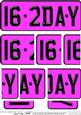 16th Birthday Fun Novelty Number Plate with Side Stacker Top