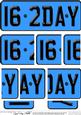 16th Birthday Fun Novelty Number Plate with Side Stacker Top