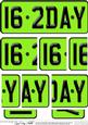 16th Birthday Fun Novelty Number Plate with Side Stacker Top