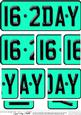 16th Birthday Fun Novelty Number Plate with Side Stacker Top