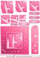 15th Bright Metallic Age Quick Card with Twisted Pyramage