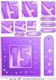 15th Bright Metallic Age Quick Card with Twisted Pyramage