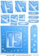 15th Bright Metallic Age Quick Card with Twisted Pyramage