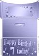 7th Birthday Metallic Age Money or Gift Wallet and Card