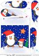 Christmas Penguin Felties Fan Pyramage Topper