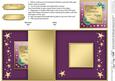 Elegant Christmas Greeting No-hole Fold Back Card