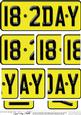18th Birthday Fun Novelty Number Plate with Side Stacker