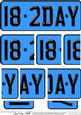 18th Birthday Fun Novelty Number Plate with Side Stacker