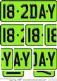 18th Birthday Fun Novelty Number Plate with Side Stacker