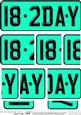 18th Birthday Fun Novelty Number Plate with Side Stacker