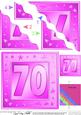 70th Bright Metallic Age Wavy Corner Side Stacker Topper
