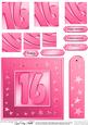 16th Bright Metallic Age Quick Card with Twisted Pyramage