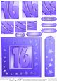 16th Bright Metallic Age Quick Card with Twisted Pyramage