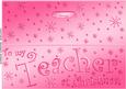 Large Dl to My Teacher Christmas Quick Cut and Fold Card