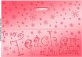 Large Dl to My Teacher Christmas Quick Cut and Fold Card