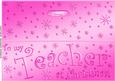 Large Dl to My Teacher Christmas Quick Cut and Fold Card