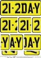 21st Birthday Fun Novelty Number Plate with Side Stacker