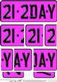 21st Birthday Fun Novelty Number Plate with Side Stacker