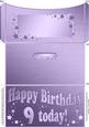 9th Birthday Metallic Age Money or Gift Wallet and Card