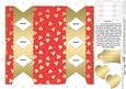 Gold Hearts Cracker Shaped Treat or Favour Box