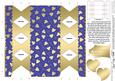 Gold Hearts Cracker Shaped Treat or Favour Box