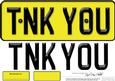 Large Dl Thank You Novelty Number Plate N 3D Decoupage
