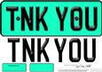 Large Dl Thank You Novelty Number Plate N 3D Decoupage