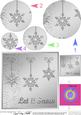 Xmas Snowflakes Quick Card with Circle Pyramage Topper