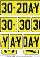 30th Birthday Fun Novelty Number Plate with Side Stacker