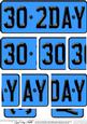 30th Birthday Fun Novelty Number Plate with Side Stacker