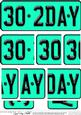 30th Birthday Fun Novelty Number Plate with Side Stacker