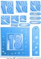 18th Bright Metallic Age Quick Card with Twisted Pyramage