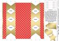 Gold Polka Dots Cracker Shaped Treat or Favour Box