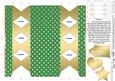 Gold Polka Dots Cracker Shaped Treat or Favour Box