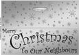 Large Dl Merry Christmas Neighbours Quick Cut and Fold Card
